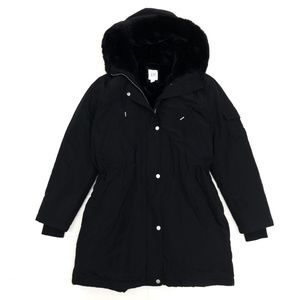 Gap Faux Fur Parka Coat (Large Tall)